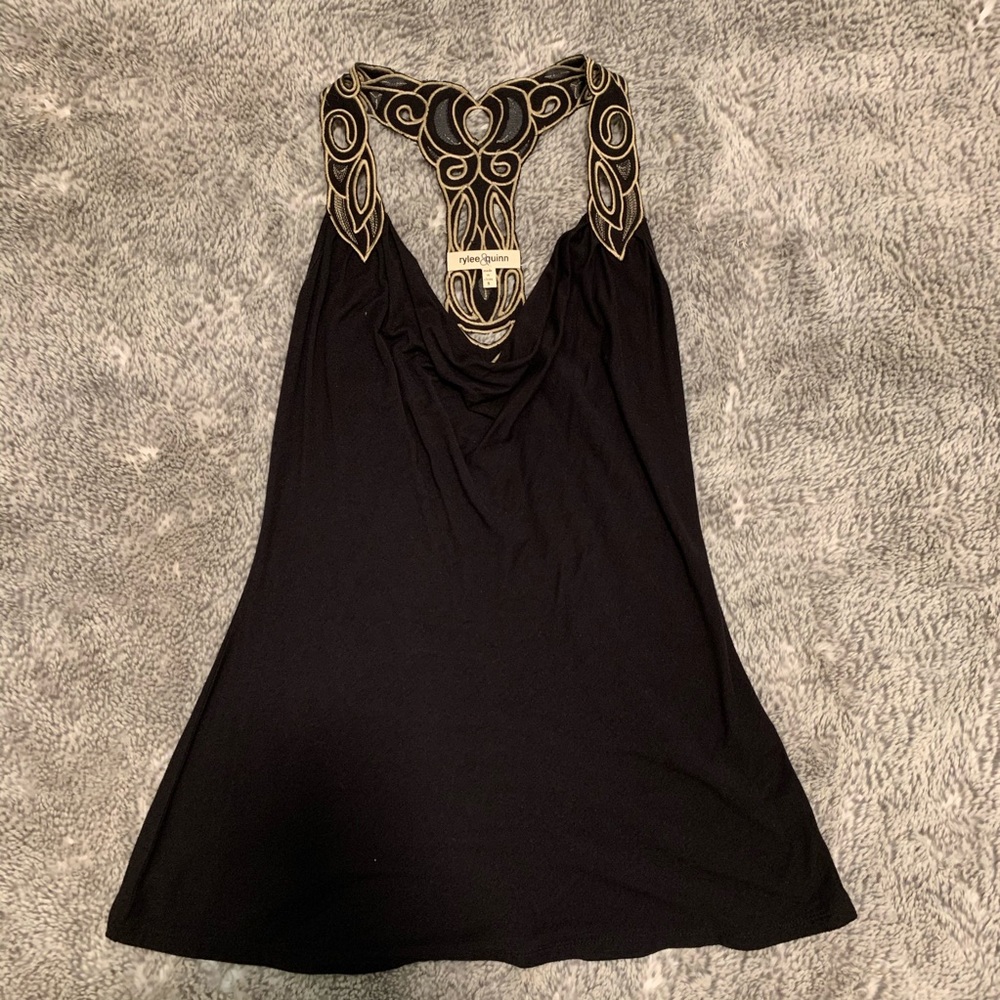Rylee & Quinn Black Racerback